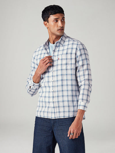 levi's Men's Checkered Slim Fit Linen Shirt-picture-29