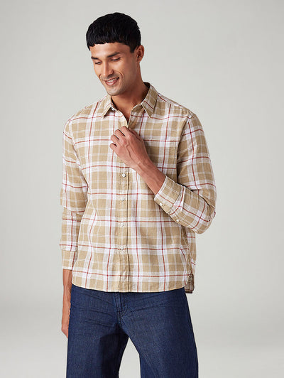 levi's Men's Checkered Slim Fit Linen Shirt-picture-18