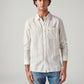 Men's Striped Slim Fit Linen Shirt - Styleshot View