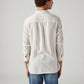 Men's Striped Slim Fit Linen Shirt - Back View