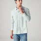 Men's Striped Slim Fit Linen Shirt - Styleshot View