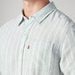 Men's Striped Slim Fit Linen Shirt - 20 View