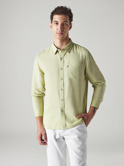 levi's Men's Solid Slim Fit Linen Shirt-picture-16