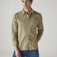 Men's Solid Slim Fit Corduroy Shirt - Styleshot View