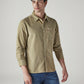 Men's Solid Slim Fit Corduroy Shirt - Side View