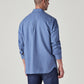 Men's Solid Slim Fit Linen Shirt - Back View