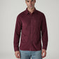 Men's Solid Slim Fit Corduroy Shirt - Front View