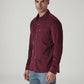 Men's Solid Slim Fit Corduroy Shirt - Side View