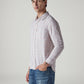 Men's Checkered Slim Fit Linen Shirt - Side View