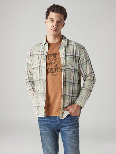 levi's Men's Checkered Slim Fit Linen Shirt-picture-14