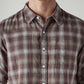 Men's Checkered Slim Fit Linen Shirt - 20 View