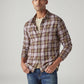 Men's Checkered Slim Fit Linen Shirt - Styleshot View