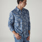 Men's Floral Slim Fit Linen Shirt - Styleshot View