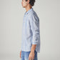 Men's Striped Slim Fit Linen Shirt - Side View