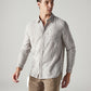 Men's Striped Slim Fit Linen Shirt - 20 View
