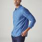 Men's Striped Slim Fit Linen Shirt - Side View