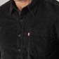 Men's Solid Slim Fit Corduroy Shirt - Detail View
