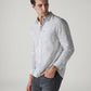 Men's Floral Slim Fit Linen Shirt - Styleshot View