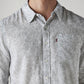 Men's Floral Slim Fit Linen Shirt - 20 View