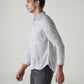 Men's Floral Slim Fit Linen Shirt - Side View