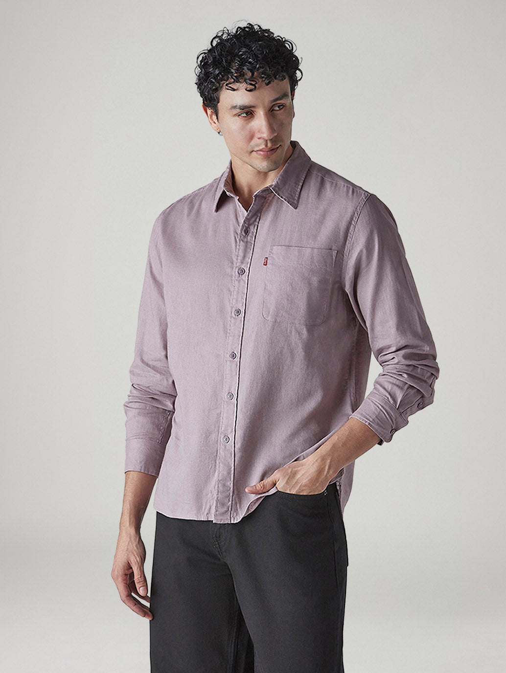 Men's Solid Slim Fit Linen Shirt