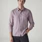 Men's Solid Slim Fit Linen Shirt - Front View