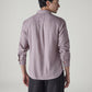 Men's Solid Slim Fit Linen Shirt - Back View