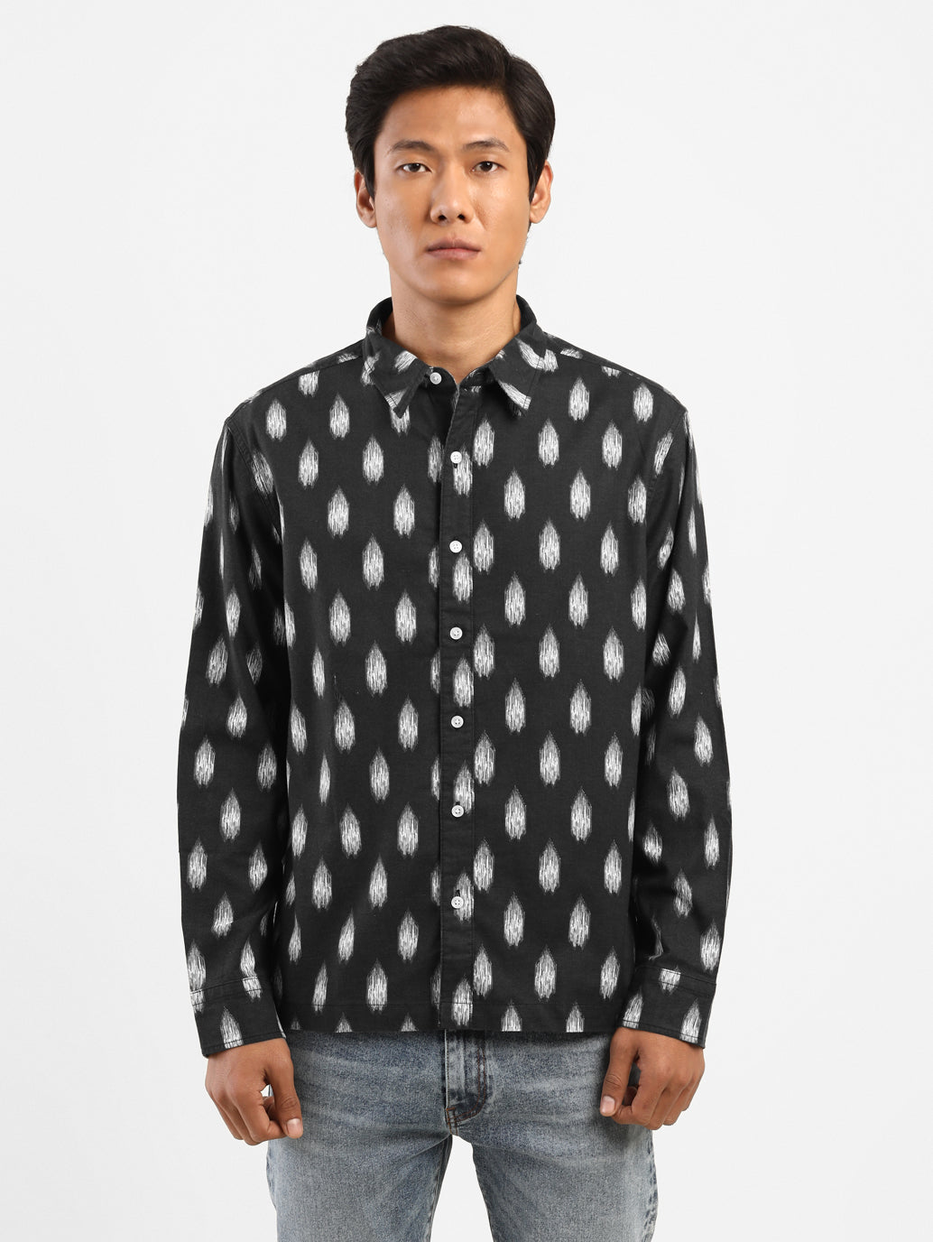 Men's Printed Regular Collar Shirt