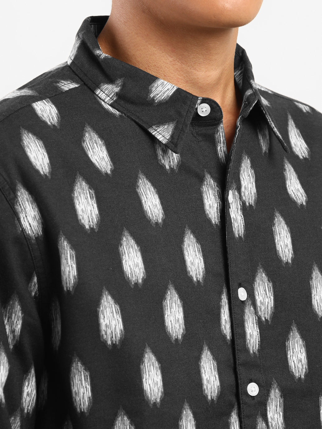 Men's Printed Regular Collar Shirt