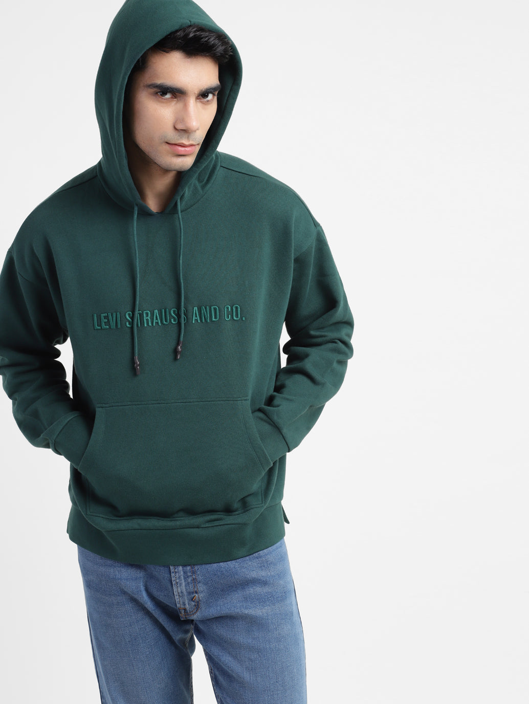 Men's Solid Hooded Sweatshirt