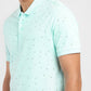 Men's Blue Polo Collar T-Shirt
