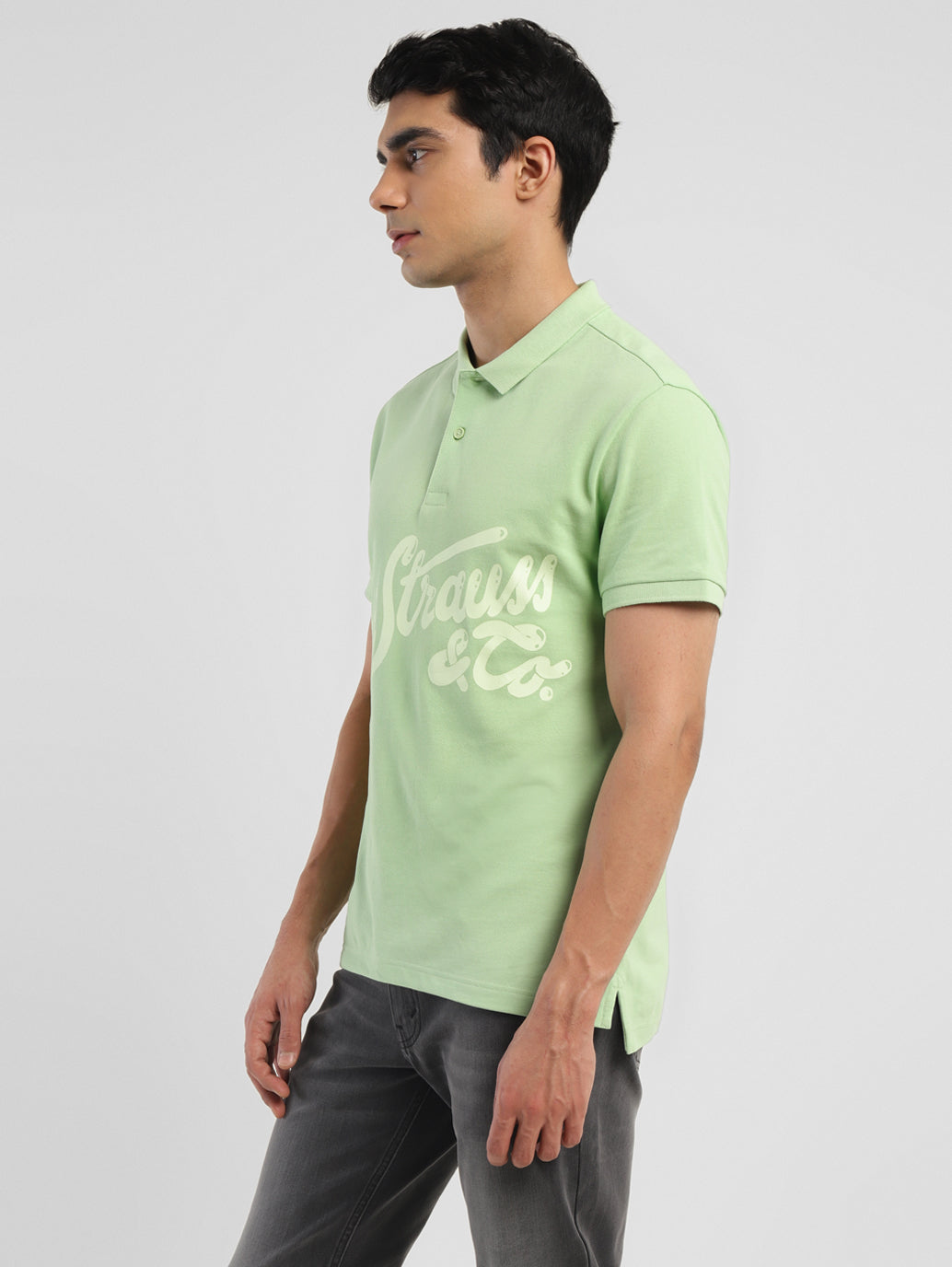 Men's Brand Logo Polo T-shirt