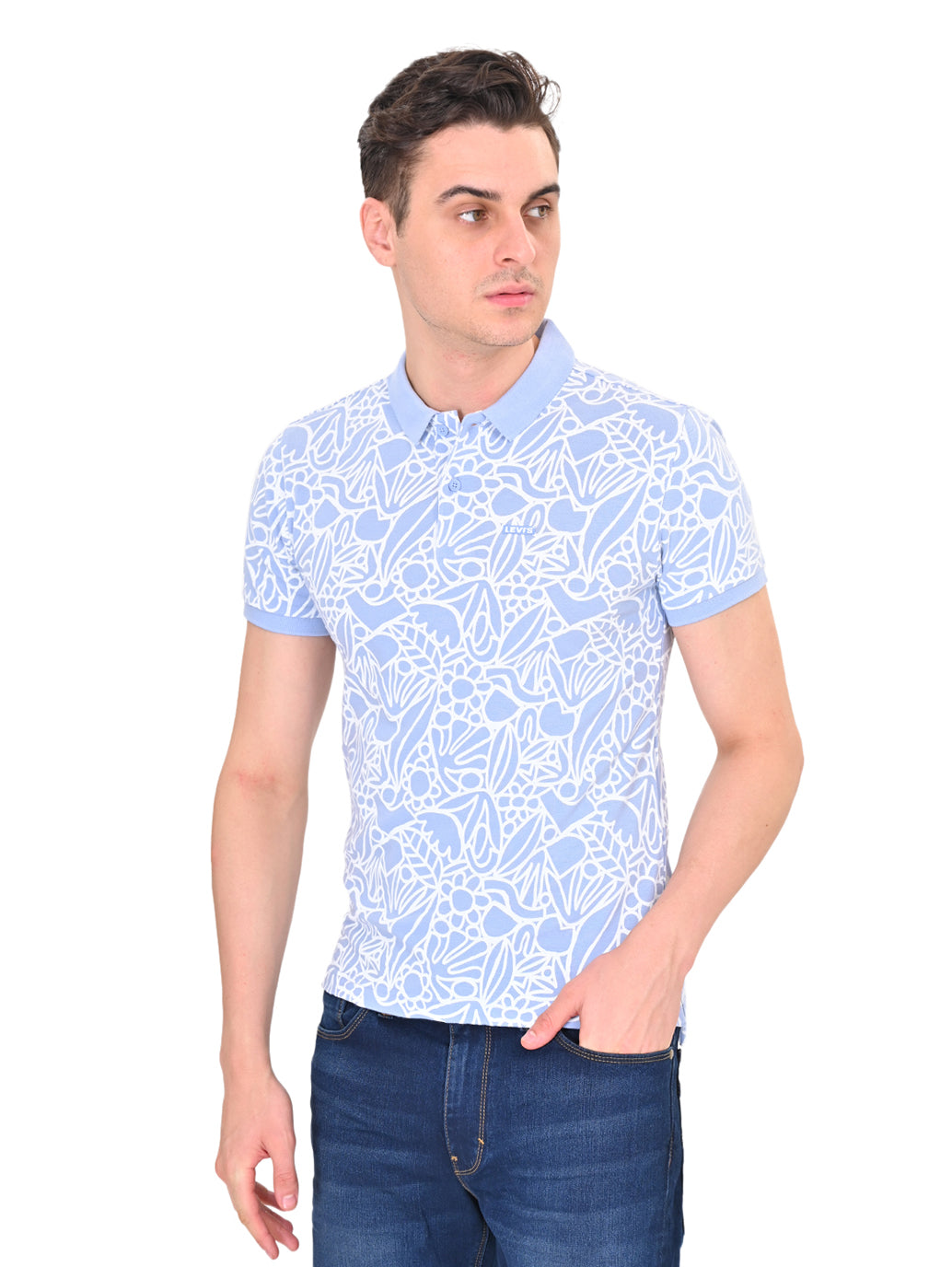 Men's Printed Polo T-shirt