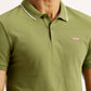 Men's Solid Polo T-shirt - Detail View