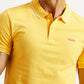 Men's Solid Polo T-shirt - Detail View
