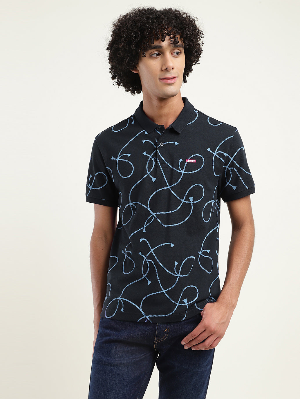 Men's Printed Polo T-Shirt