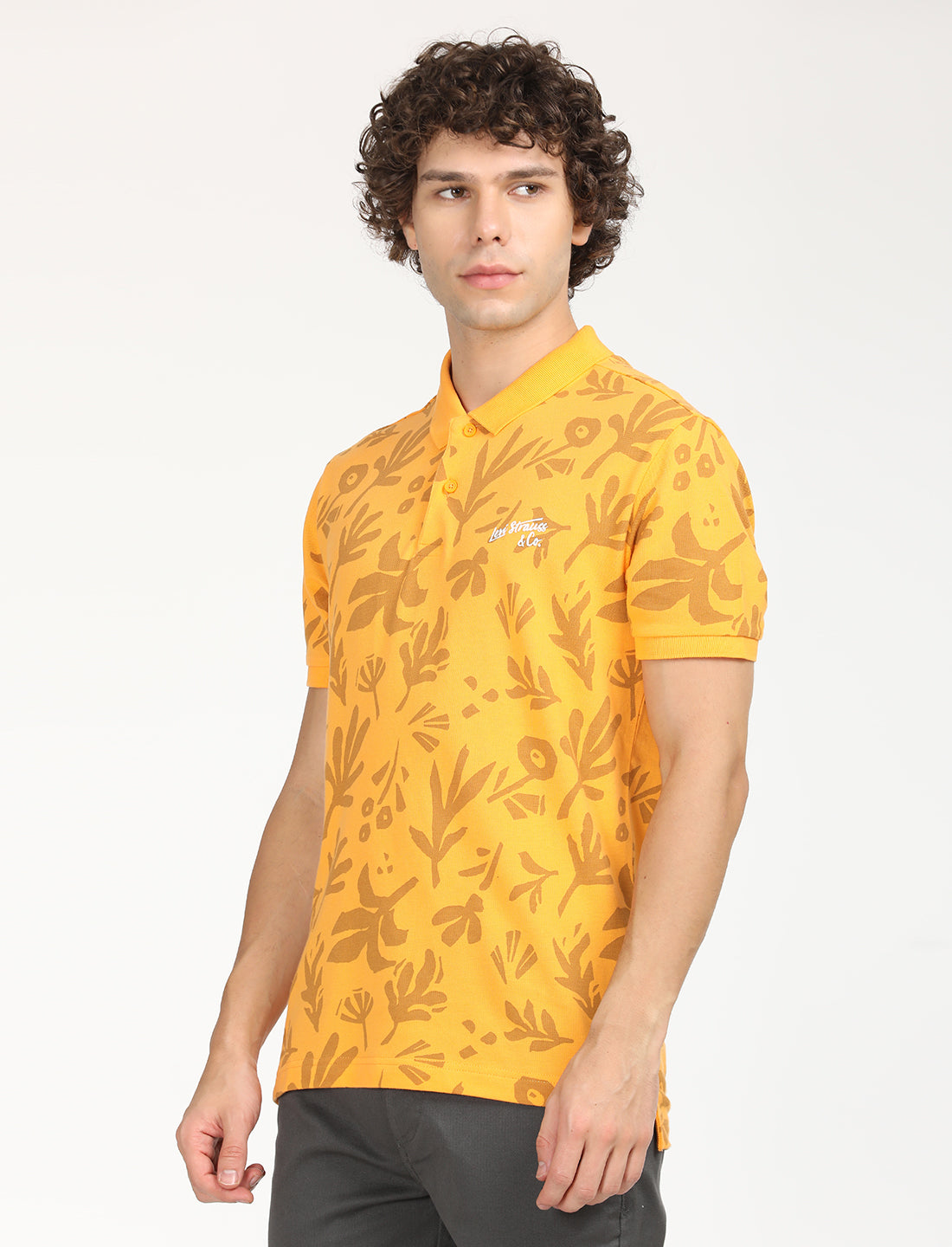 Men's Printed Polo T-Shirt - RightSide View