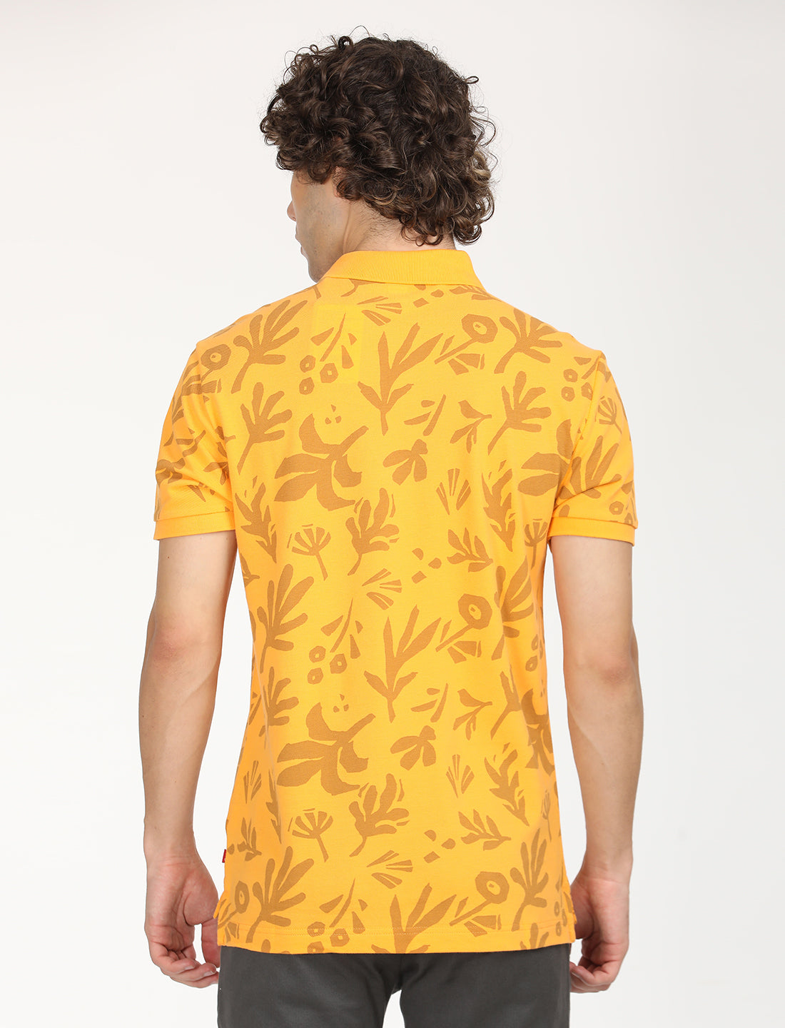 Men's Printed Polo T-Shirt - Back View