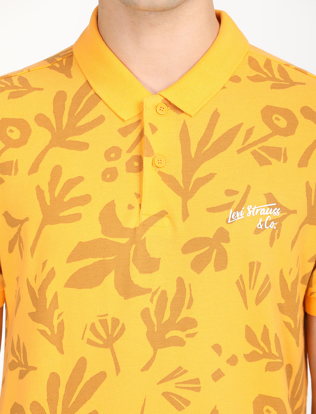 Men's Printed Polo T-Shirt - Detail View