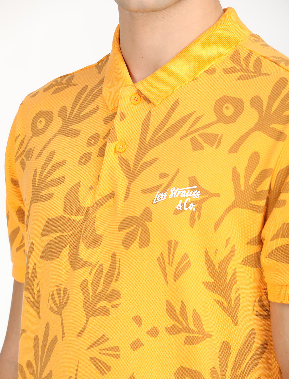 Men's Printed Polo T-Shirt - Detail View