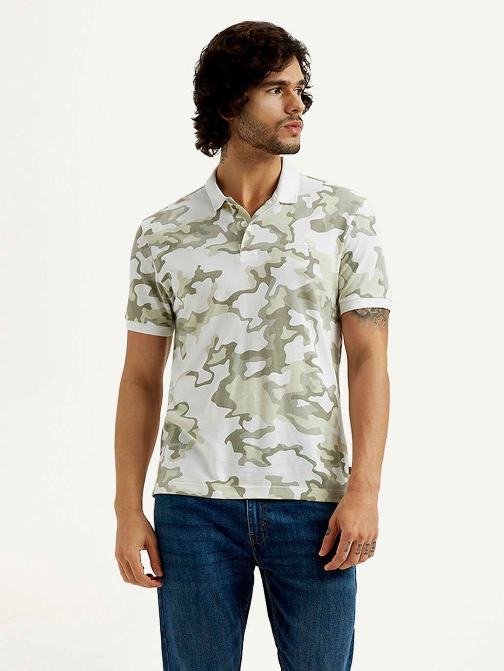 Men's Pure Cotton Slim Fit Polo T-shirt - Styleshot View