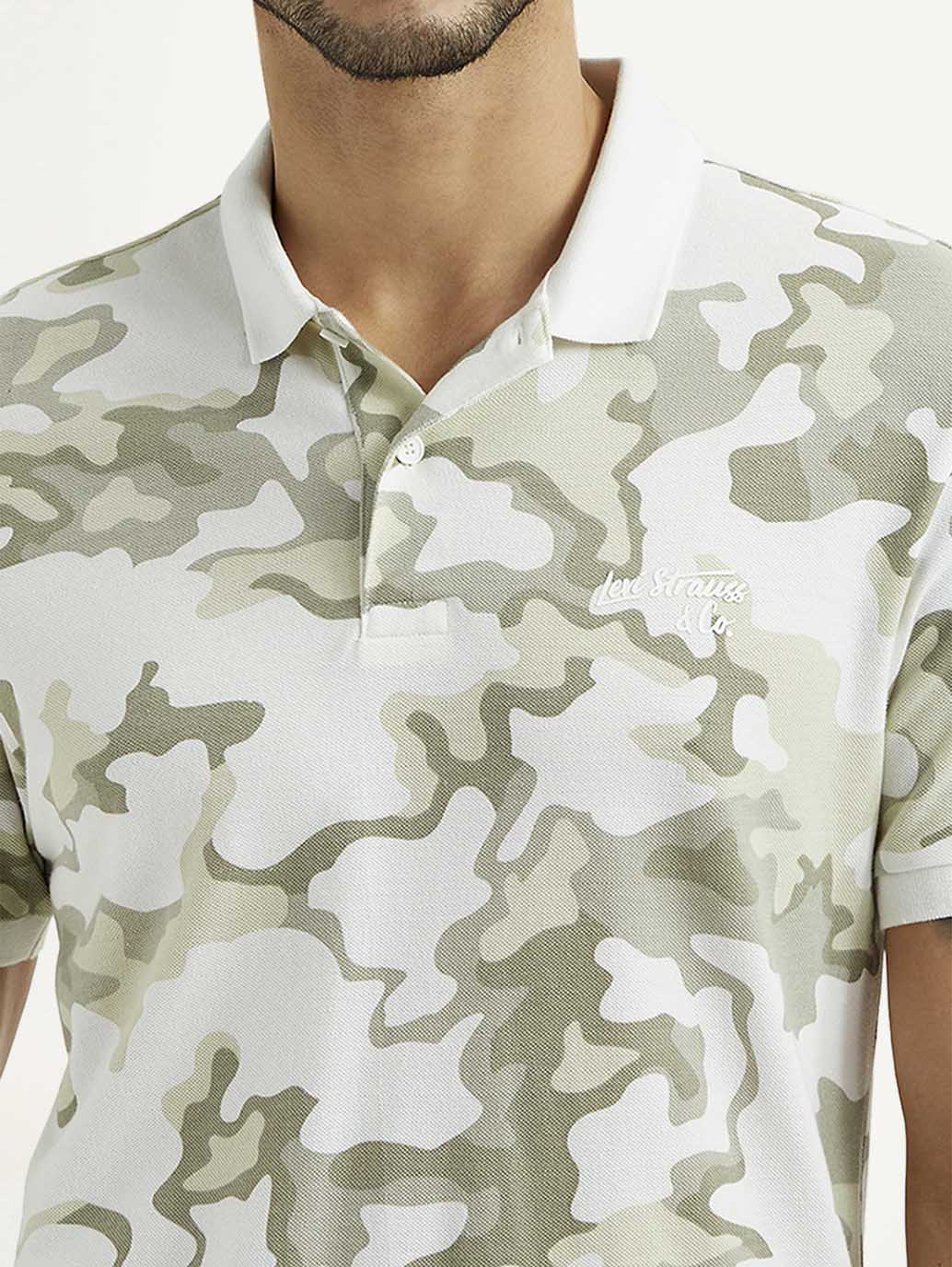 Men's Pure Cotton Slim Fit Polo T-shirt - Detail View