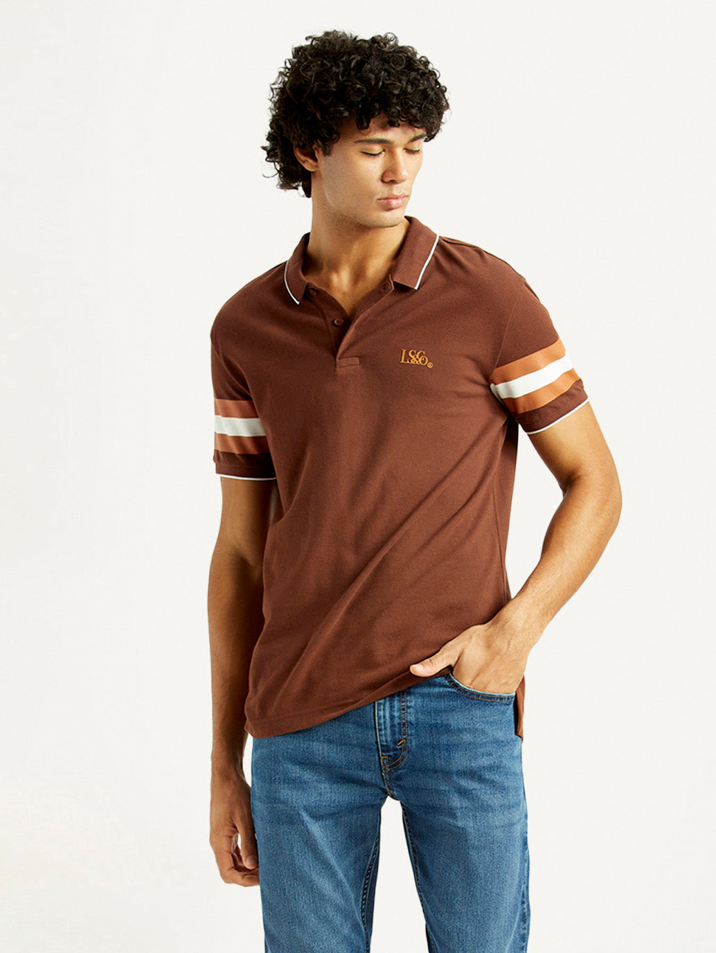 Men's Pure Cotton Slim Fit Polo T-shirt - Styleshot View