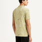 Men's All Over Print Beige Slim Fit Polo T-shirt - Back View
