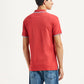 Men's Solid Red Slim Fit Polo T-shirt - Back View
