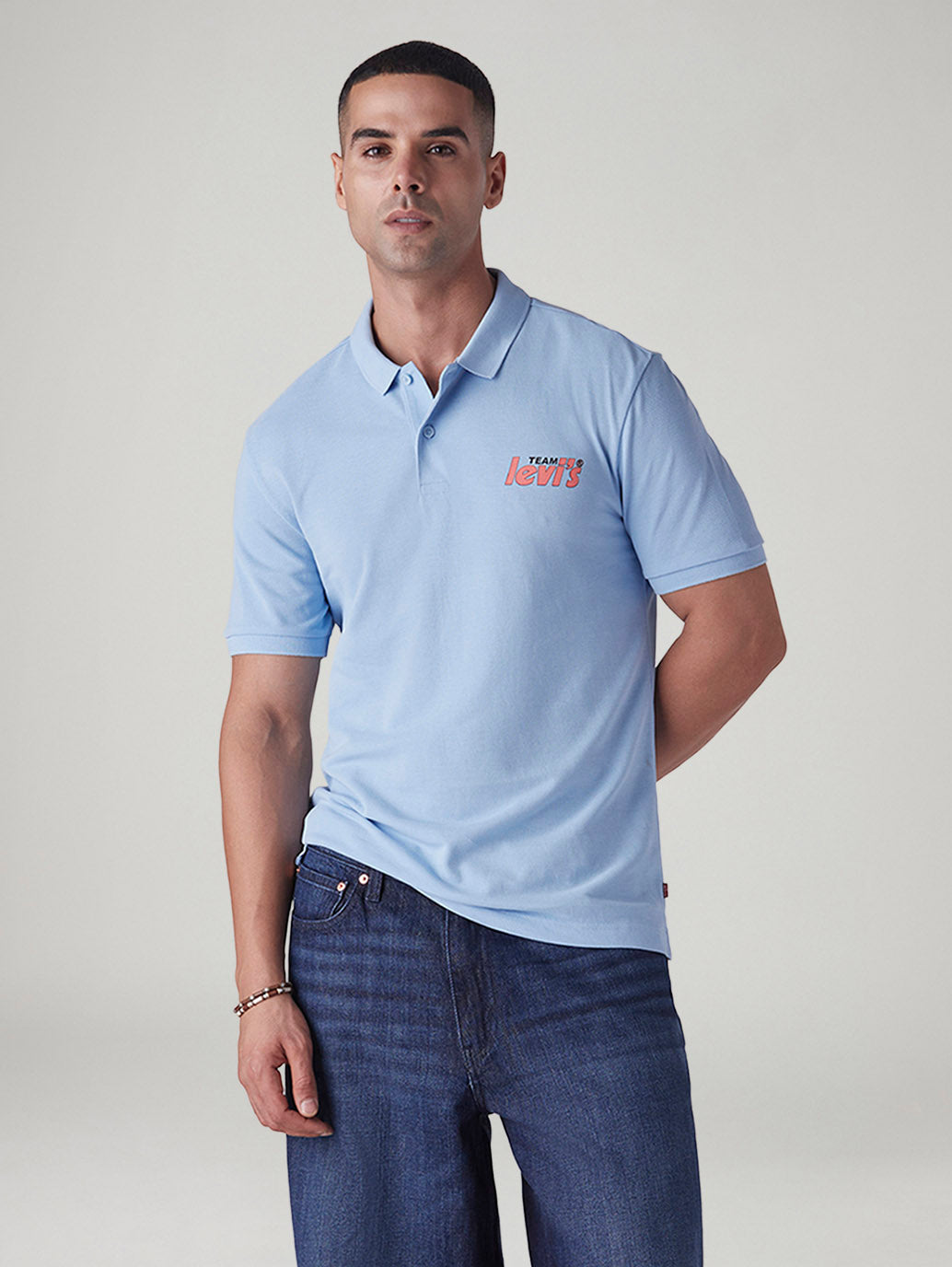 Men's Graphic Print Slim Fit Pique Polo T-Shirt