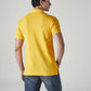 Men's Solid Yellow Slim Fit Pique Polo T-shirt - Back View