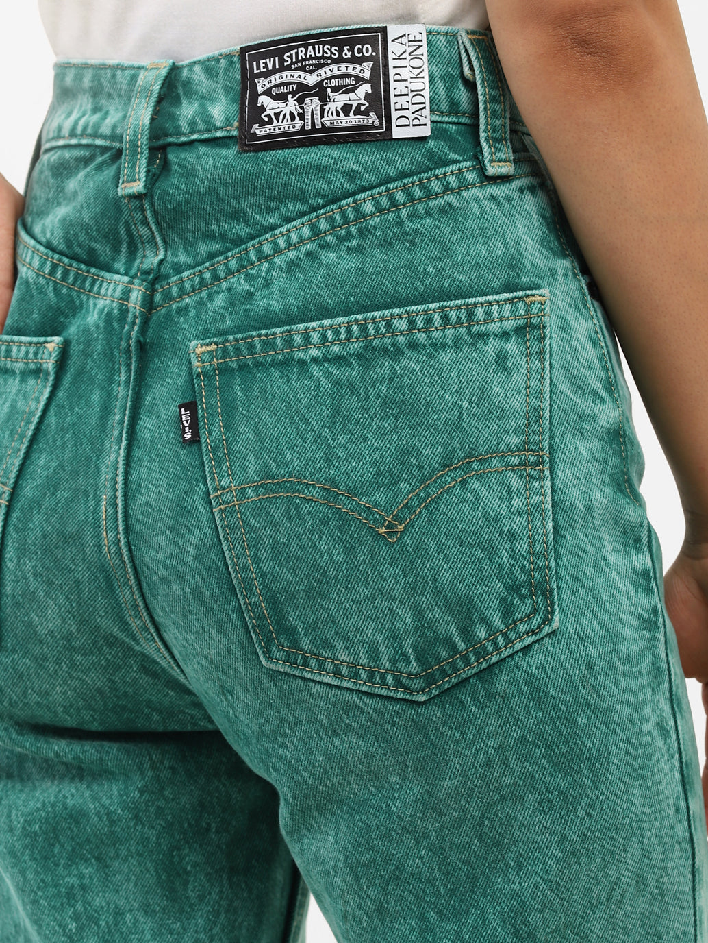 Levi's x Deepika Padukone Emerald High Straight Jeans