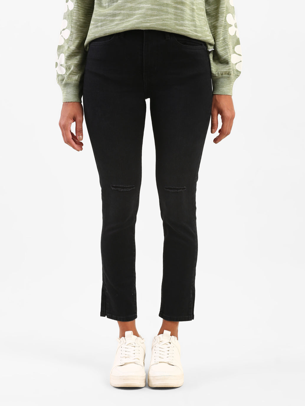 Women's 721 Black Skinny Fit High Rise Jeans