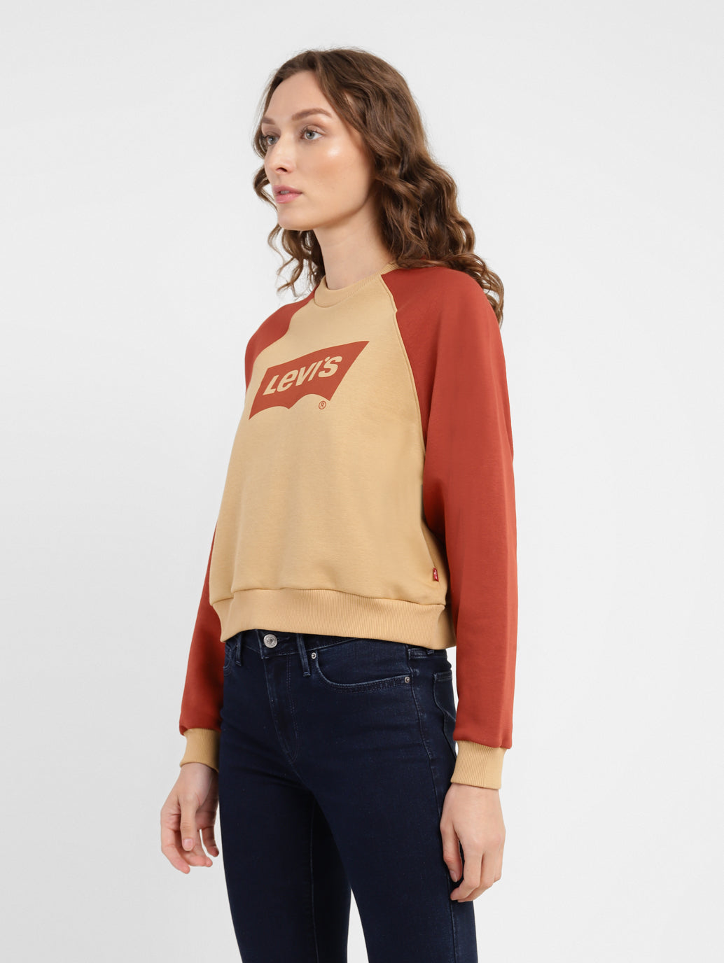 Women's Brand Logo Round Neck Sweatshirt